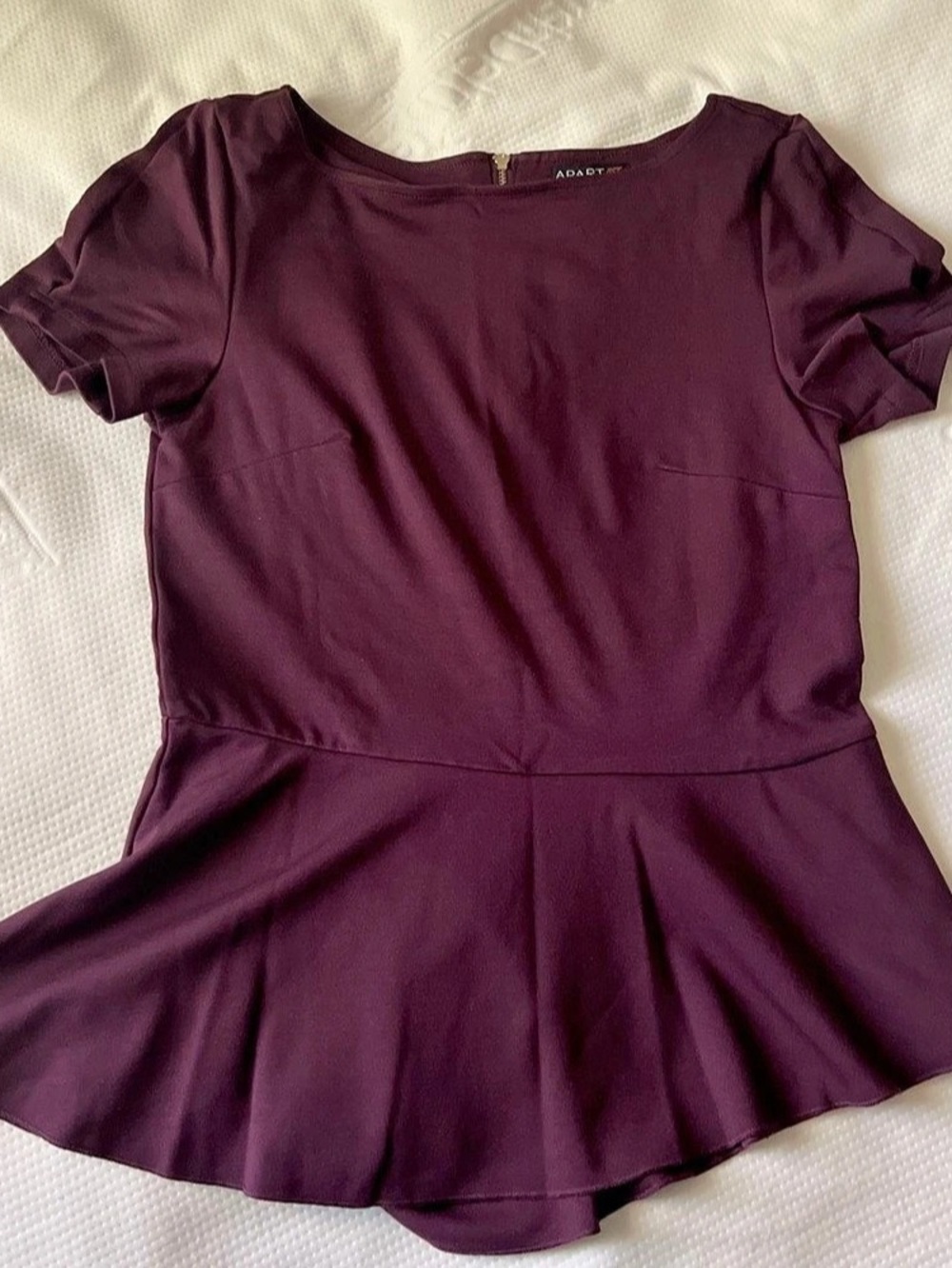APART Purple Peplum Top Size 4